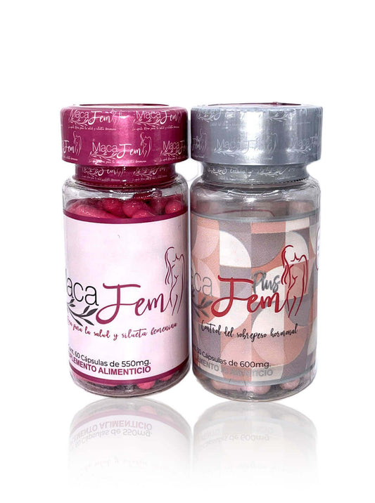 Dúo Maca Fem Tratamiento EXCLUSIVO para la MUJER  2 Frascos.