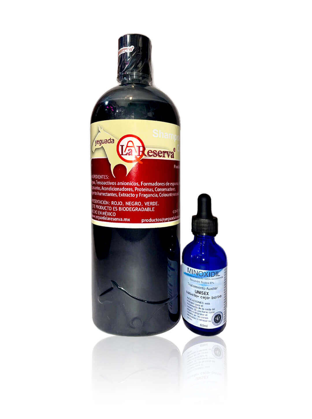 Shampo Yeguada la Reserva + Minoxidil.